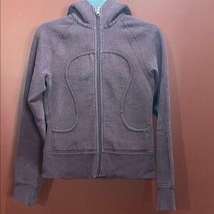 Iconic LuluLemon Zip-Up Hoodie in Dark Plum